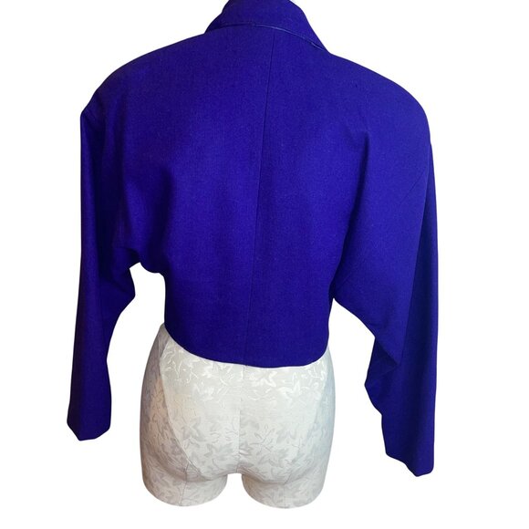 Cava Roma Vintage Womens Jacket Size Medium Purple Cropped Lined Casual - Picture 4 of 13